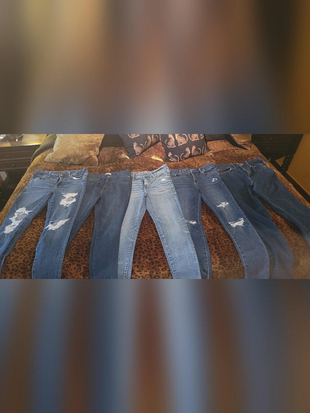 American Eagle Outfitters Skinny Jeans Trio - Light, Medium & Dark Blue